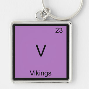 V - Vikings Funny Element Chemistry Symbol T-Shirt Schlüsselanhänger