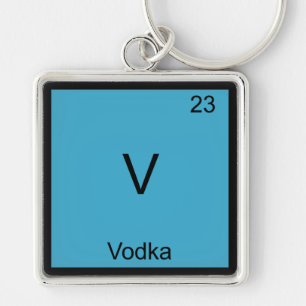 V. Vodka Funny Chemistry Element Symbol T - Shirt Schlüsselanhänger