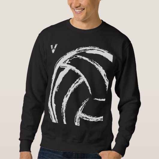 V Volleyball (Front u. Rückseite) - Sweatshirt (Vorderseite)