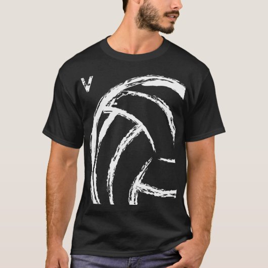 V Volleyball (vorne und hinten) T-Shirt (Vorderseite)