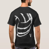 V Volleyball (vorne und hinten) T-Shirt (Rückseite)