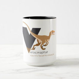V wie Velociraptor-Tasse Tasse