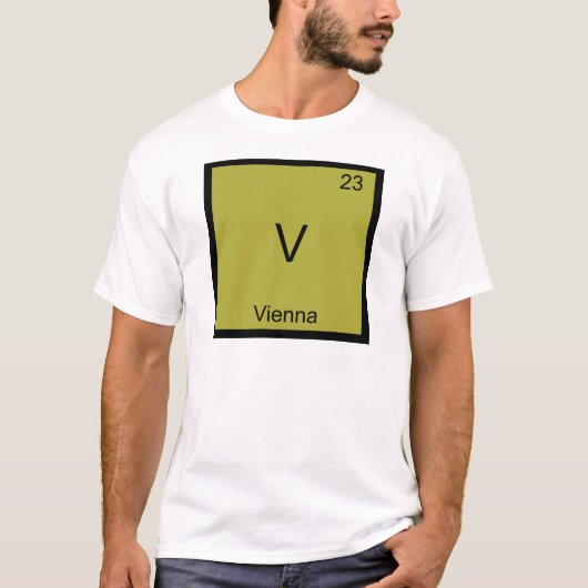 V. Wiener T - Shirt für Funny Chemistry Element (Vorderseite)