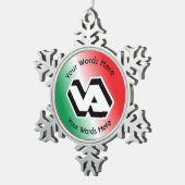 VA Logo Schneeflocken Zinn-Ornament (Rechts)