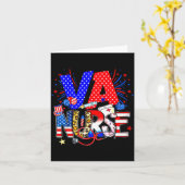 Va Nurse 4th Of July American Flag Stethoscope  Karte (Gelbe Blume)