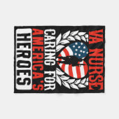 Va Nurse Americas Heros Merica US Flag Patriot Vet Fleecedecke (Vorderseite (Horizontal))