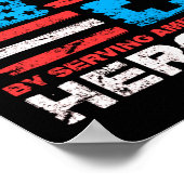 VA Nurse, die unserem Land dient, indem sie Amerik Poster (Ecke)