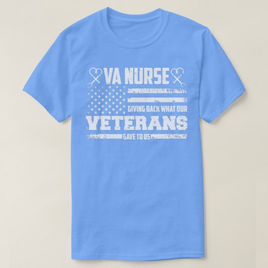 VA Nurse gibt zurück, was die Kriegsveteranen nähr T-Shirt (Design vorne)