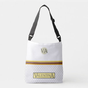 VA Valentina stylish banded Tragetaschen Mit Langen Trägern