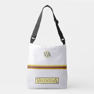VA Valentina stylish banded Tragetaschen Mit Langen Trägern