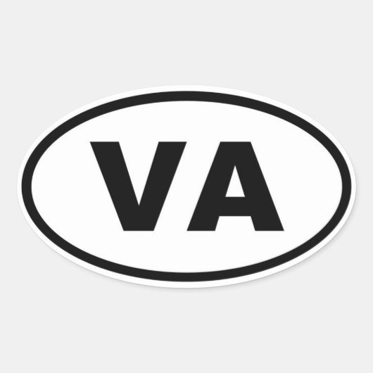 VA Virginia Ovaler Aufkleber (Vorderseite)