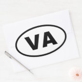 VA Virginia Ovaler Aufkleber (Umschlag)