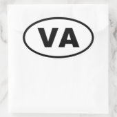 VA Virginia Ovaler Aufkleber (Tasche)