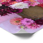 Vaas met Dahlia`s Poster (Ecke)