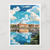 Vaasa Finland Vintage Illustration Postkarte (Vorderseite)