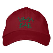 Vaca Bae Stone Age Script Trending Hat Bestickte Baseballkappe (Vorderseite)