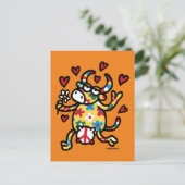 Vaca Hippy Postkarte (Stehend Vorderseite)