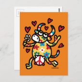 Vaca Hippy Postkarte (Vorne/Hinten)