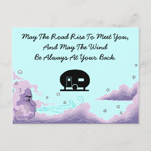 Vacacation Camp Postcard Canned Ham Travel Trailer Postkarte (Vorderseite)