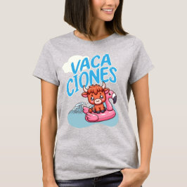 Vacaciones Spanischer Urlaub Punny Niedliche Kuh T-Shirt