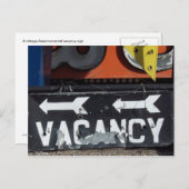 Vacancy Sign Postkarte (Vorne/Hinten)