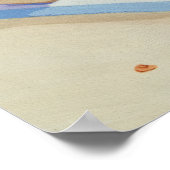 Vacation Beach Cat Under Palm Tree Wall Art Poster (Ecke)