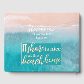 Vacation Beach House Minimalistischer Name der Skr Gästebuch (Rückseite)