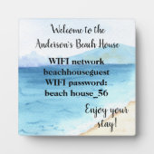 Vacation Beach Zuhause WIFI Informationen Wasserfa Fotoplatte (Vorderseite)