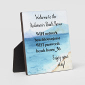 Vacation Beach Zuhause WIFI Informationen Wasserfa Fotoplatte (Vorderseite)