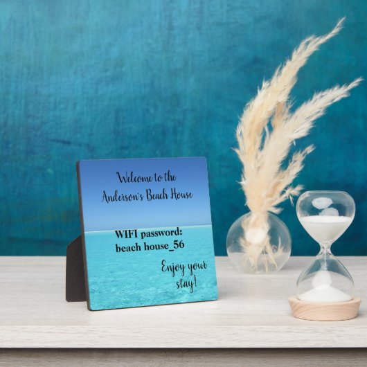 Vacation Beach Zuhause WIFI-Informationskennwort Fotoplatte (InSitu)