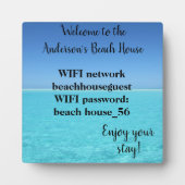 Vacation Beach Zuhause WIFI-Informationskennwort Fotoplatte (Vorderseite)