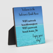 Vacation Beach Zuhause WIFI-Informationskennwort Fotoplatte (Vorderseite)