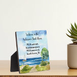 Vacation Beach Zuhause WIFI Kurzer Begriff Vermiet Fotoplatte<br><div class="desc">Dieses Design entstand durch digitale Kunst und kann in dem Bereich personalisiert sein, der durch das Ändern des Fotos und/oder Textes zur Verfügung gestellt wird. Oder Sie können es anpassen, indem Sie den Mausklick auswählen, um weitere Optionen anzupassen, um die Farbe des Hintergrunds zu löschen oder zu ändern, Text hinzuzufügen,...</div>