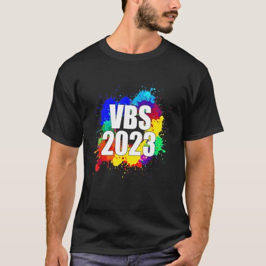 Vacation Bible School Crew 2023 Paint Spritzer I L T-Shirt (Vorderseite)