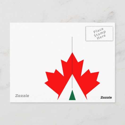 Vacation Camp Postcard Canada Maple Leaf Zelt PC Postkarte (Rückseite)