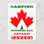 Vacation Camp Postcard Canada Maple Leaf Zelt PC Postkarte (Vorderseite)