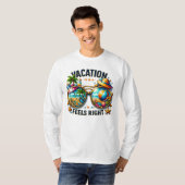 Vacation Feels Right Basic Long Sleeve USA T-Shirt (Vorne ganz)
