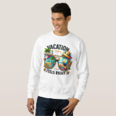 Vacation Feels Right Basic Sweatshirt USA (Vorne ganz)