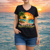 Vacation Feels Right Island V-Neck Shirt USA