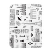 Vacation in Europe Pattern Magnet (Vertikal)