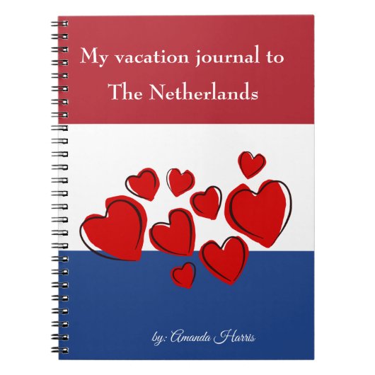Vacation Journal in die Niederlande Notizblock (Vorderseite)