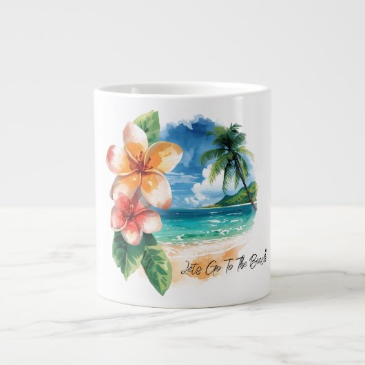 Vacation, Lets Go To The Beach  Jumbo-Tasse (Vorderseite)