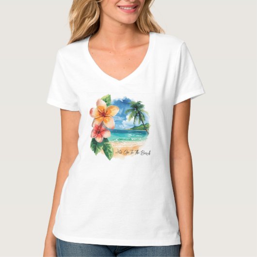 Vacation, Lets Go To The Beach T-Shirt (Vorderseite)