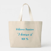 Vacation Mode Tote Bag – Fun Beach Vibes Digital A Jumbo Stoffbeutel (Rückseite)