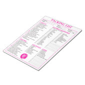 Vacation Packing List, Personalized Globe Monogram Notizblock (angewinkelt)