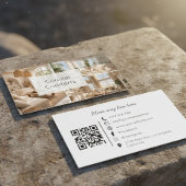 Vacation Rental Beach House QR Code Business Card Visitenkarte