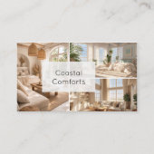 Vacation Rental Beach House QR Code Business Card Visitenkarte (Vorderseite)