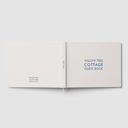 Vacation Rental Guest Feedback Simple Stone & Blue Gästebuch (Voll)