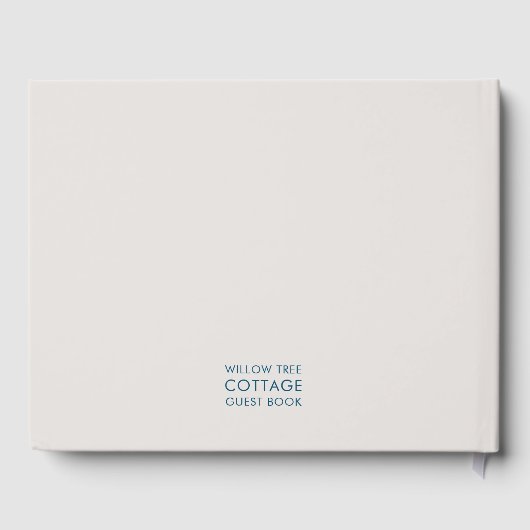 Vacation Rental Guest Feedback Simple Stone & Blue Gästebuch (Rückseite)