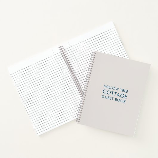 Vacation Rental Guest Feedback Simple Stone & Blue Notizblock (Innenseite)